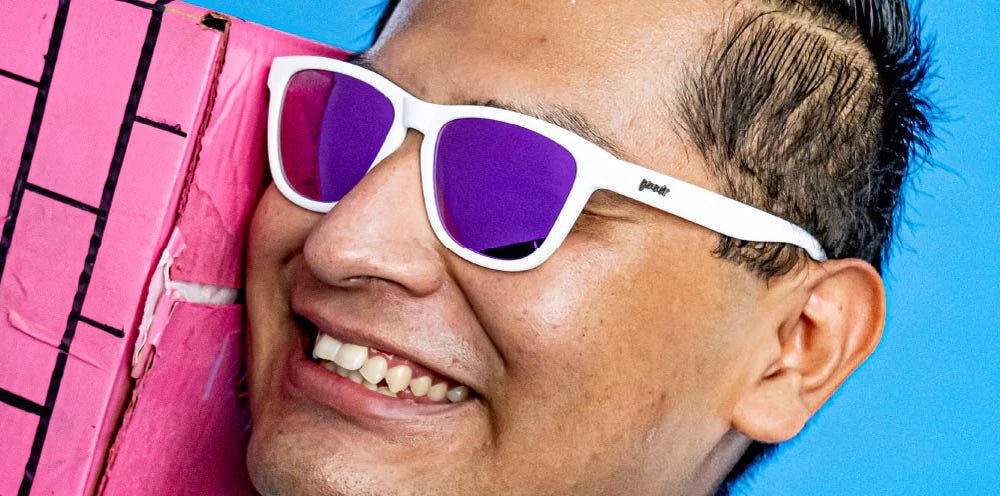Goodr Sunglasses Side Scroll Eye Roll by Goodr