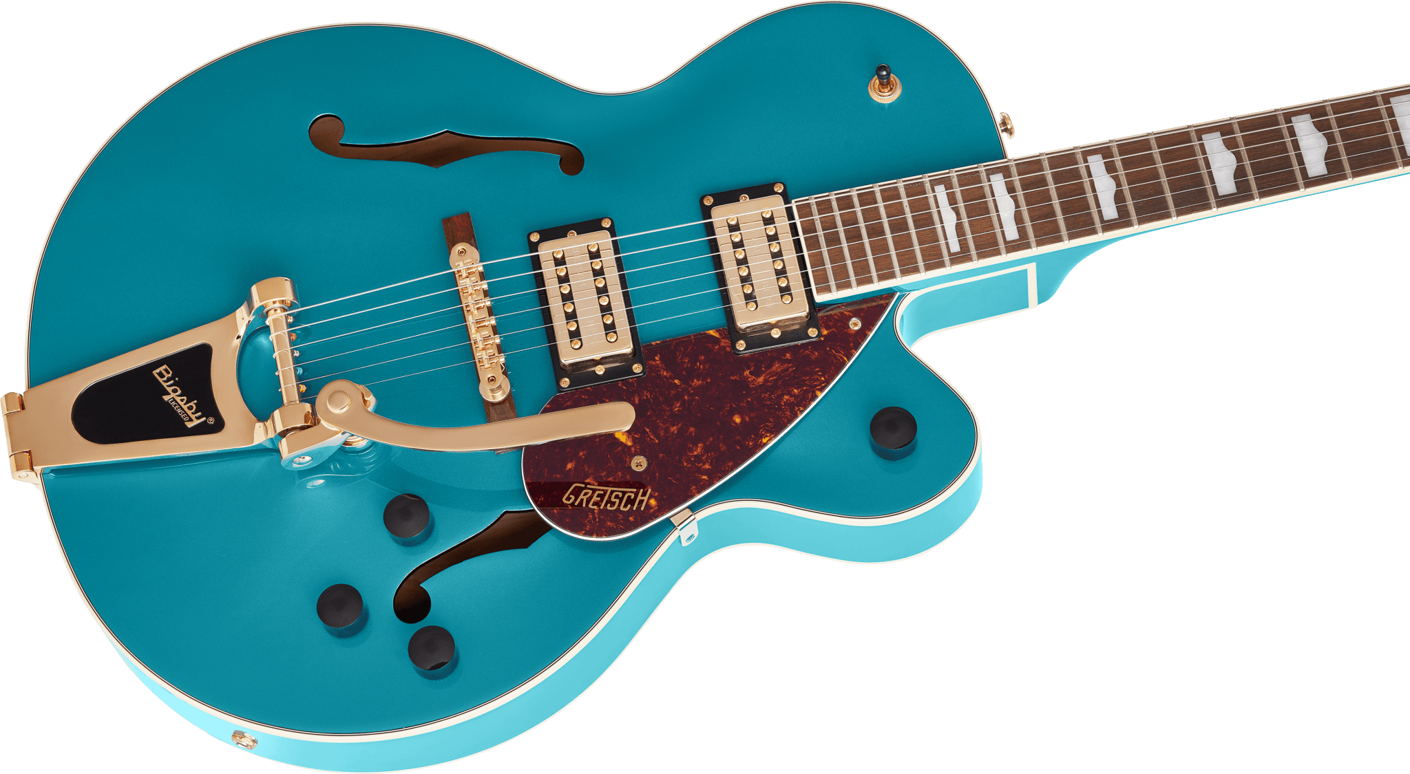Gretsch G2410TG Streamliner™ Hollow Body Single - Cut with Bigsby® and Gold Hardware, Laurel Fingerboard, Ocean Turquoise by FMIC
