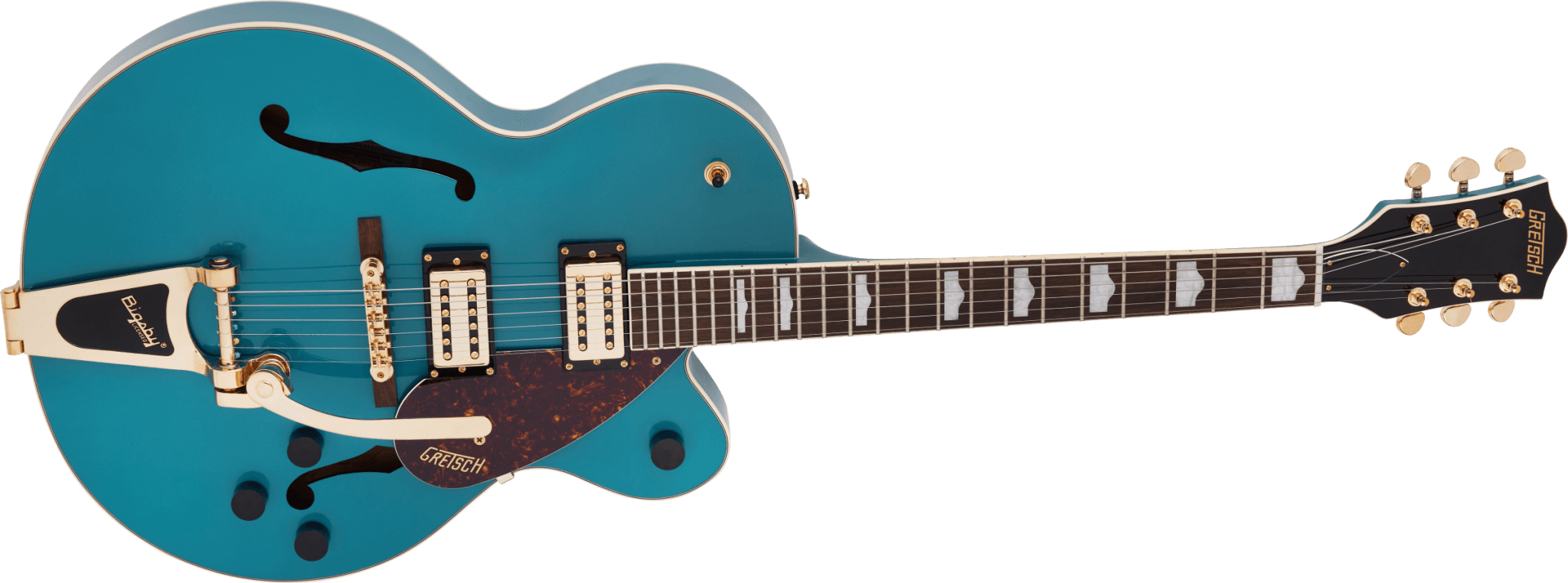 Gretsch G2410TG Streamliner™ Hollow Body Single - Cut with Bigsby® and Gold Hardware, Laurel Fingerboard, Ocean Turquoise by FMIC