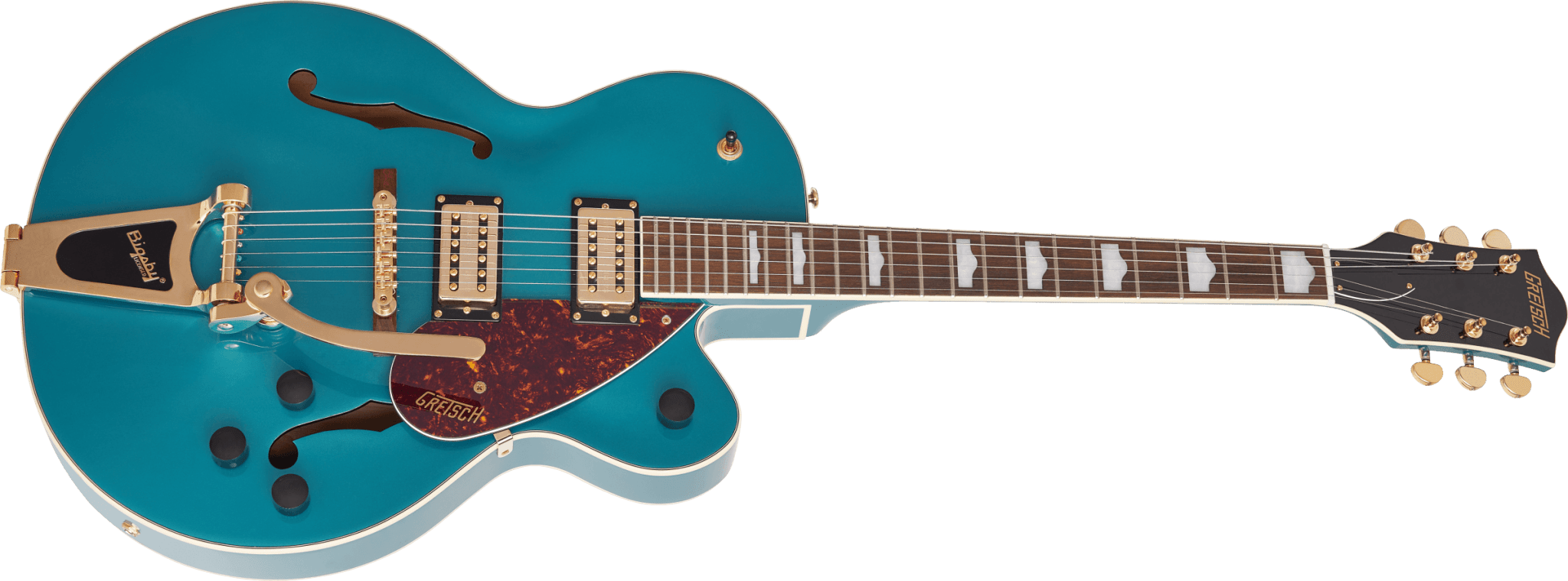 Gretsch G2410TG Streamliner™ Hollow Body Single - Cut with Bigsby® and Gold Hardware, Laurel Fingerboard, Ocean Turquoise by FMIC