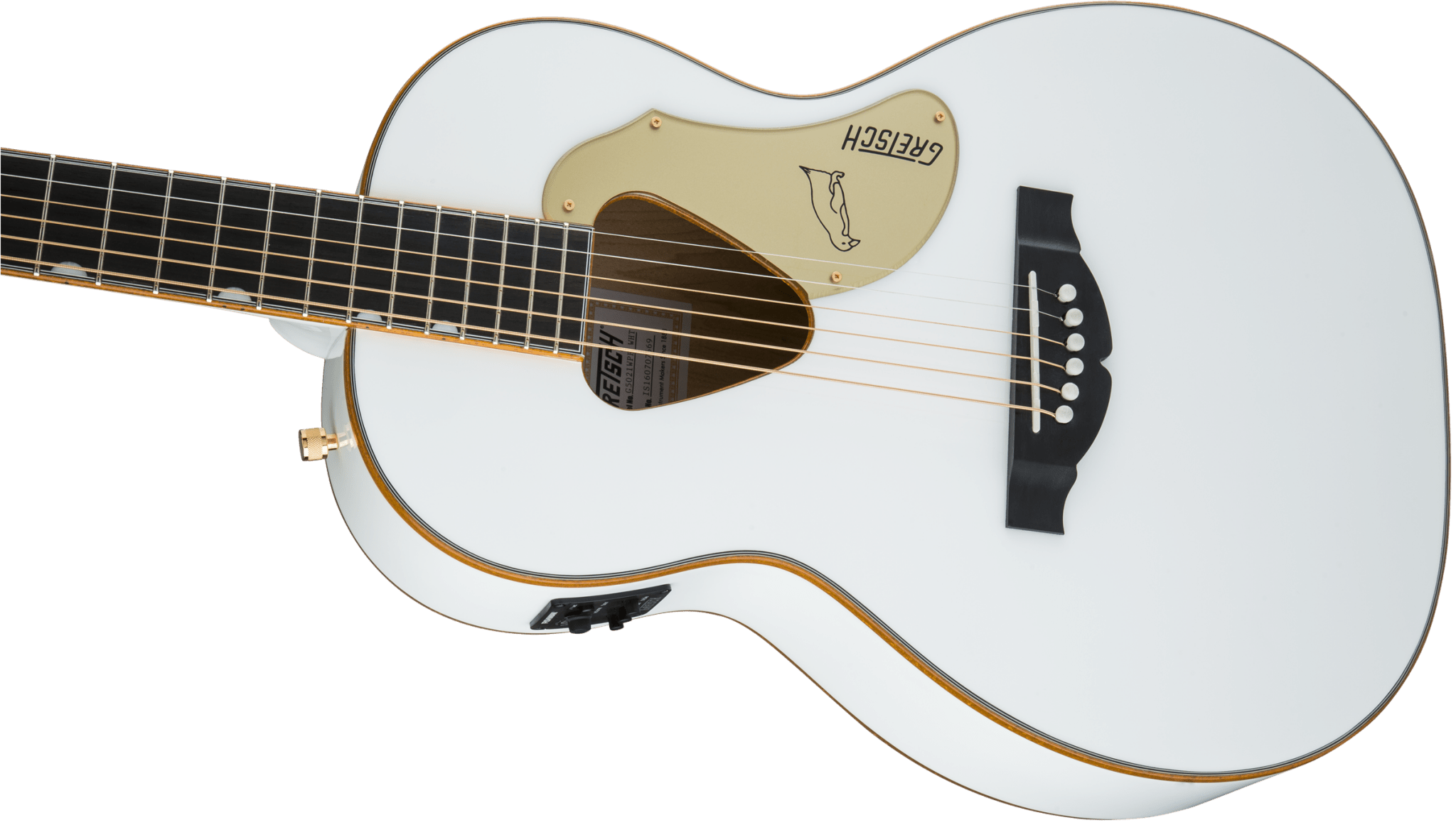 Gretsch G5021WPE Rancher™ Penguin™ Parlor Acoustic/Electric, Fishman® Pickup System, White by FMIC