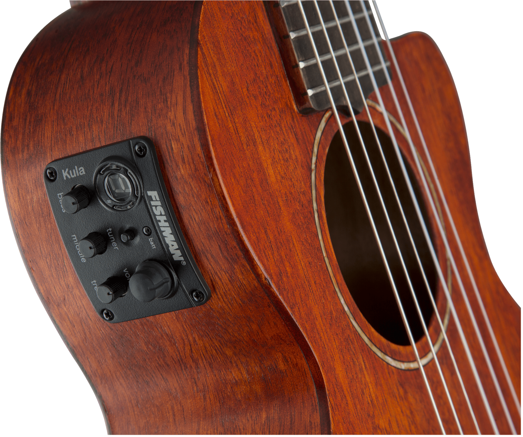 Gretsch G9126 A.C.E. Guitar - Ukulele, Acoustic - Cutaway - Electric with Gig Bag, Ovangkol Fingerboard, Fishman® Kula Pickup, Honey Mahogany Stain by FMIC
