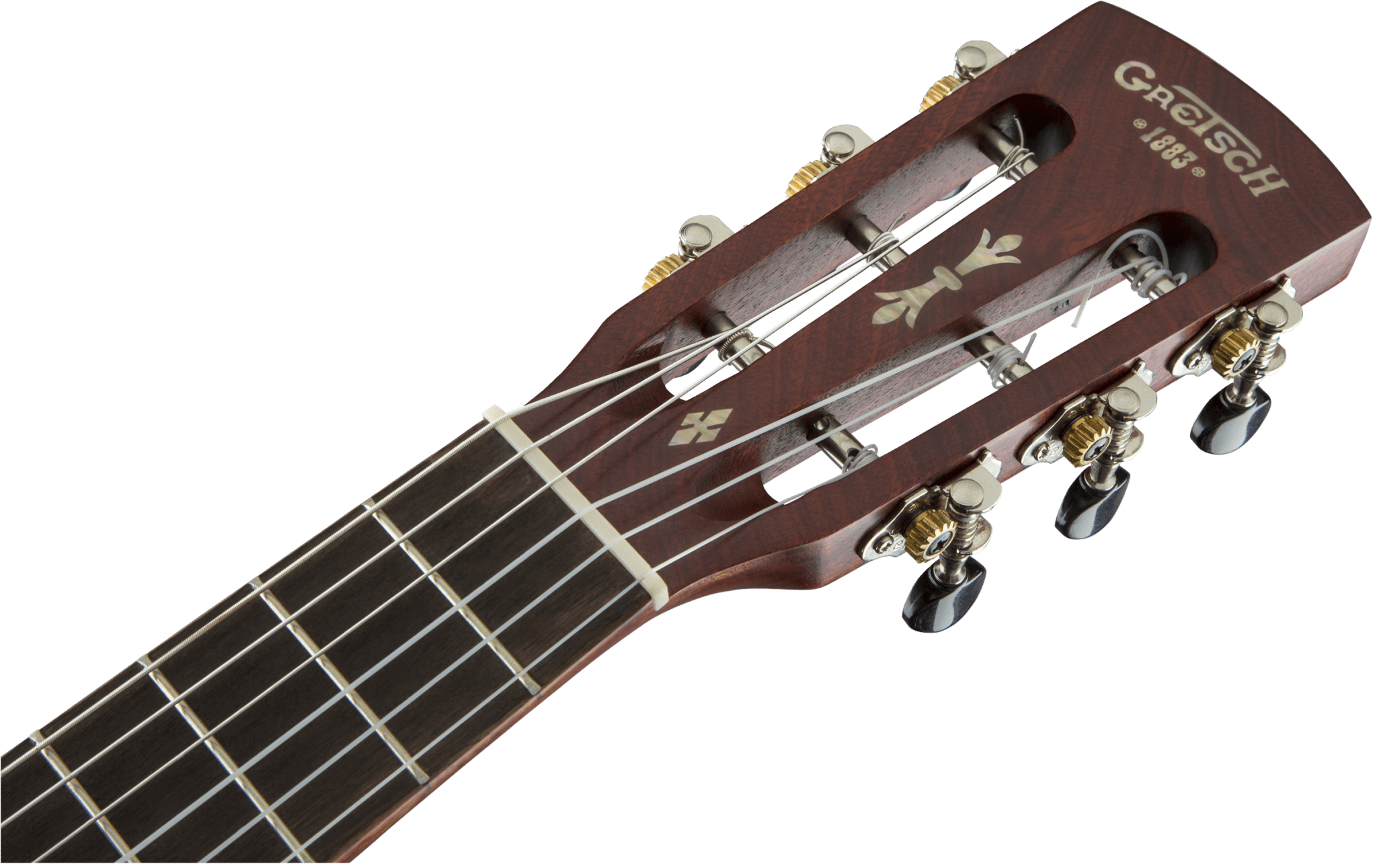 Gretsch G9126 A.C.E. Guitar - Ukulele, Acoustic - Cutaway - Electric with Gig Bag, Ovangkol Fingerboard, Fishman® Kula Pickup, Honey Mahogany Stain by FMIC