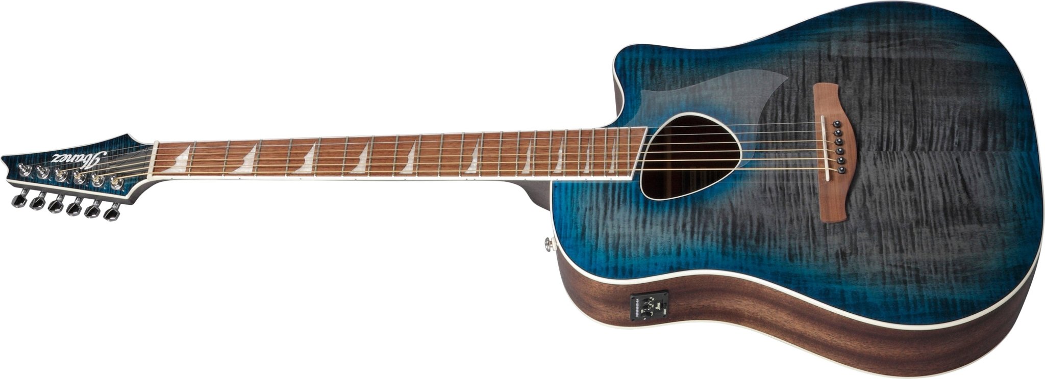 Ibanez Altstar Acoustic Electric Guitar ALT30FM, Blue Doom Burst High Gloss by Hoshino