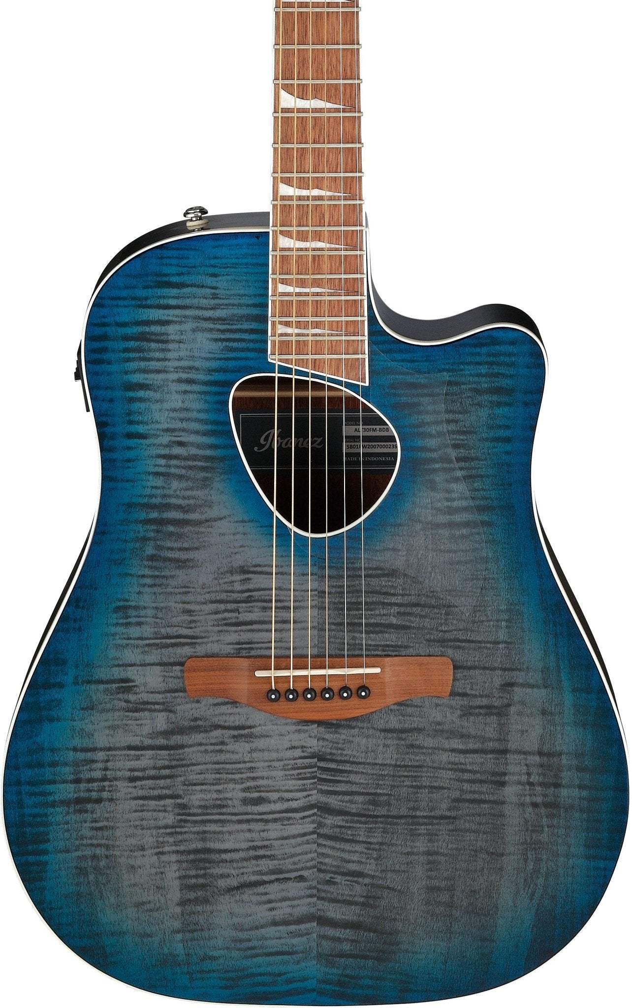 Ibanez Altstar Acoustic Electric Guitar ALT30FM, Blue Doom Burst High Gloss by Hoshino