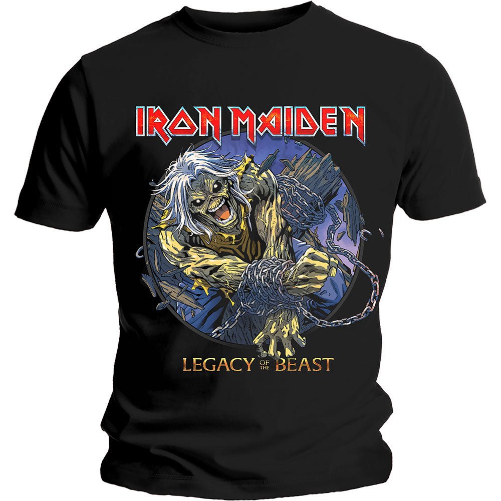 IRON MAIDEN UNISEX T - SHIRT: EDDIE CHAINED LEGACY by Rock Off Trade