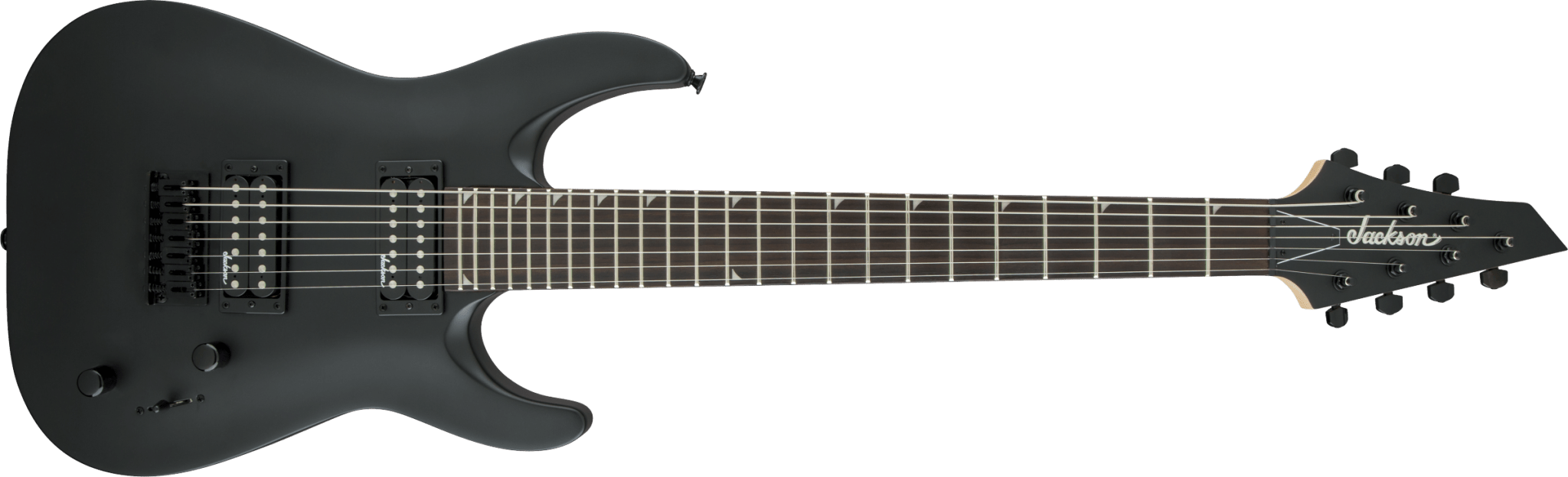 Jackson JS Series Dinky® Arch Top JS22 - 7 DKA HT, Amaranth Fingerboard, Satin Black by FMIC