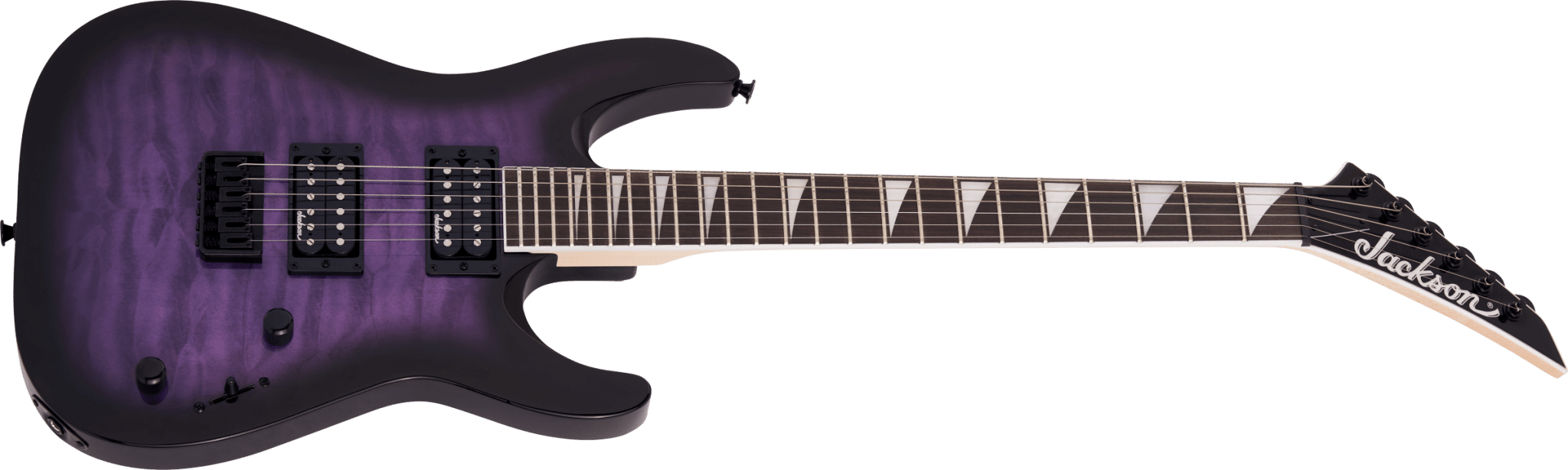 Jackson JS Series Dinky™ Arch Top JS32Q DKA HT, Amaranth Fingerboard, Transparent Purple Burst by FMIC