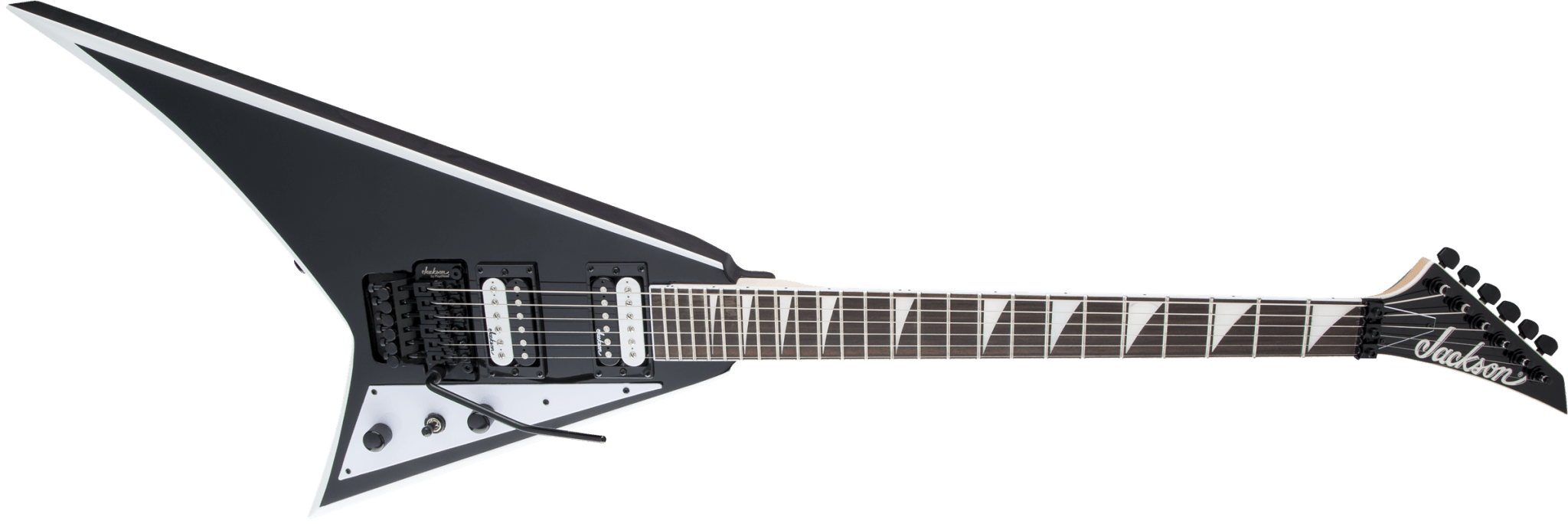 Jackson JS Series Rhoads JS32, Amaranth Fingerboard, Black with White Bevels by FMIC