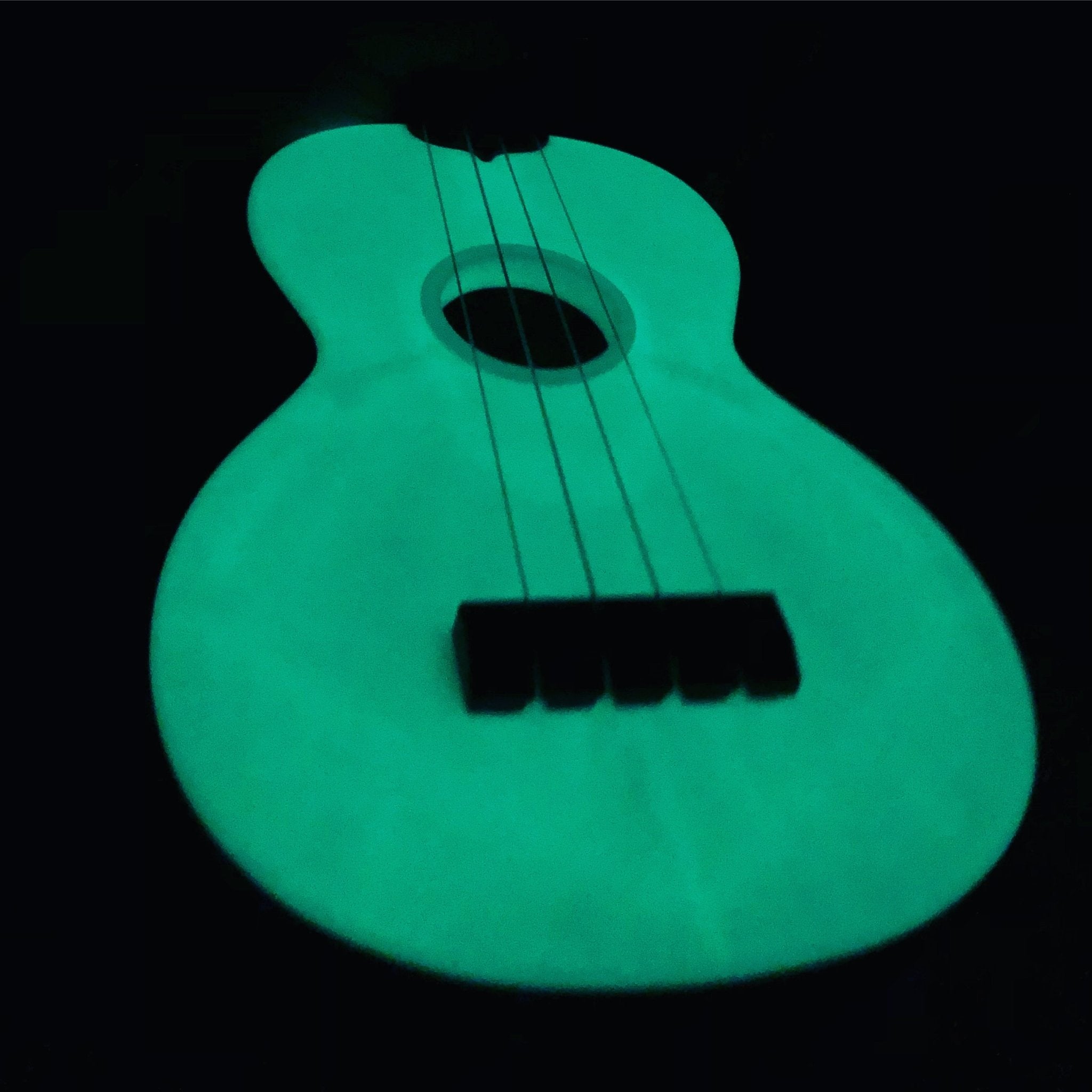 KALA Glow - In - The - Dark Aqua Matte Soprano Ukulele by Coast Music
