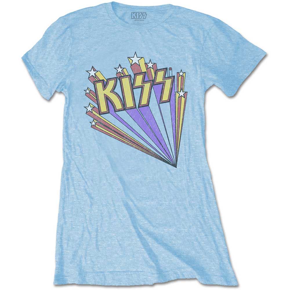 KISS LADIES T - SHIRT: STARS by Rock Off Trade
