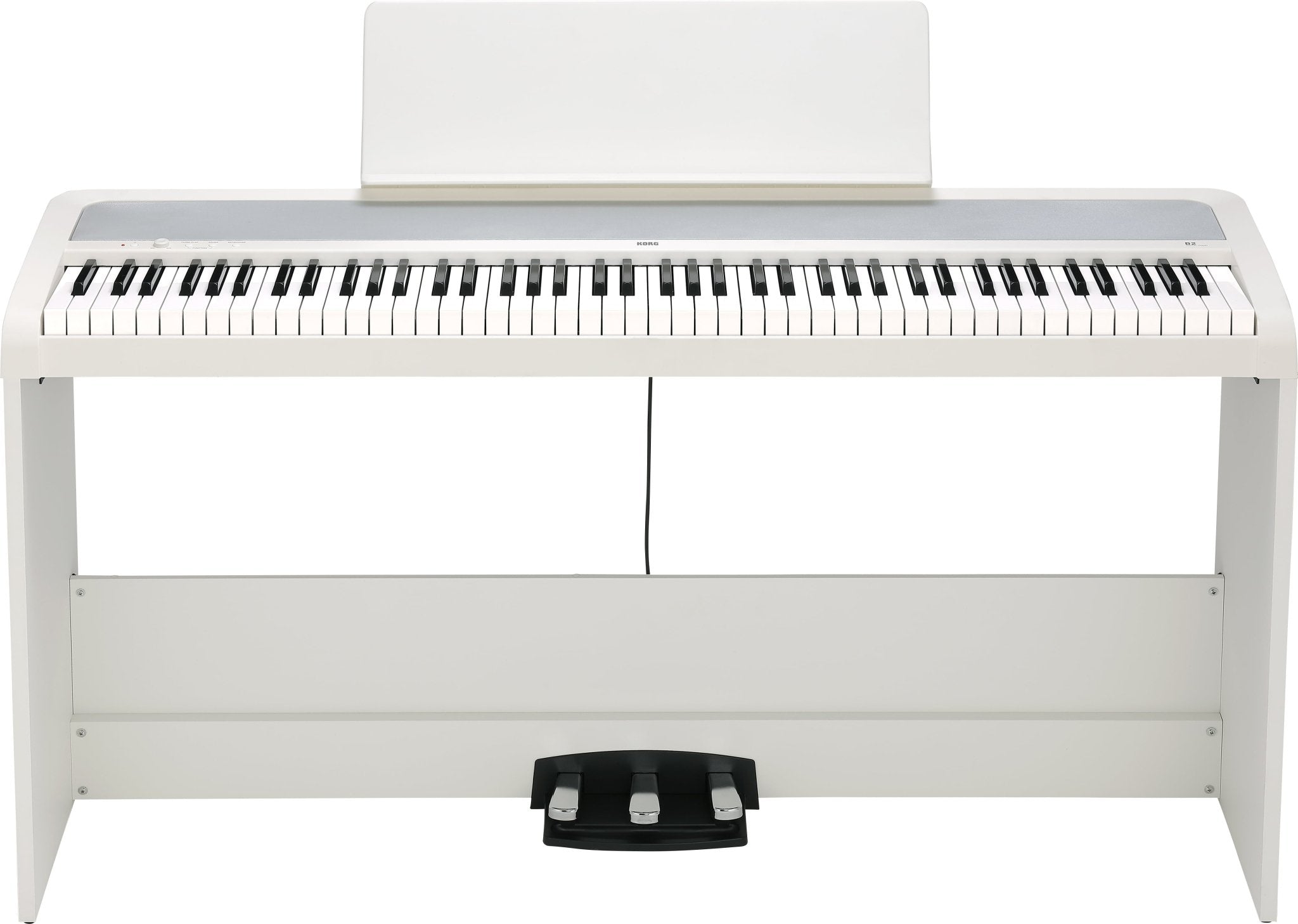 Korg 88 Key Hammer Action Stage Piano With Stand / Pedal Included, White (B2SPWH) by Erikson Music