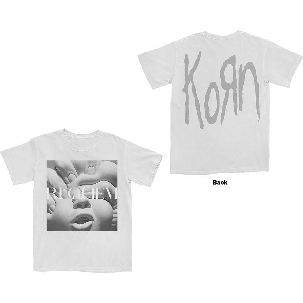 KORN UNISEX T - SHIRT: REQUIEM ALBUM COVER (BACK PRINT) by Rock Off Trade