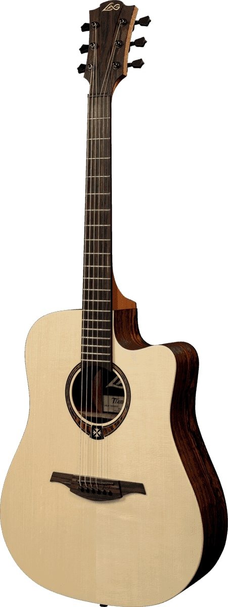 LAG Guitars Dreadnought Cutaway Electro Guitar by Coast Music