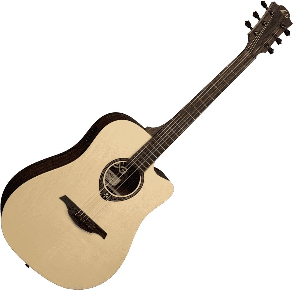 LAG Guitars Dreadnought Cutaway Electro Guitar by Coast Music