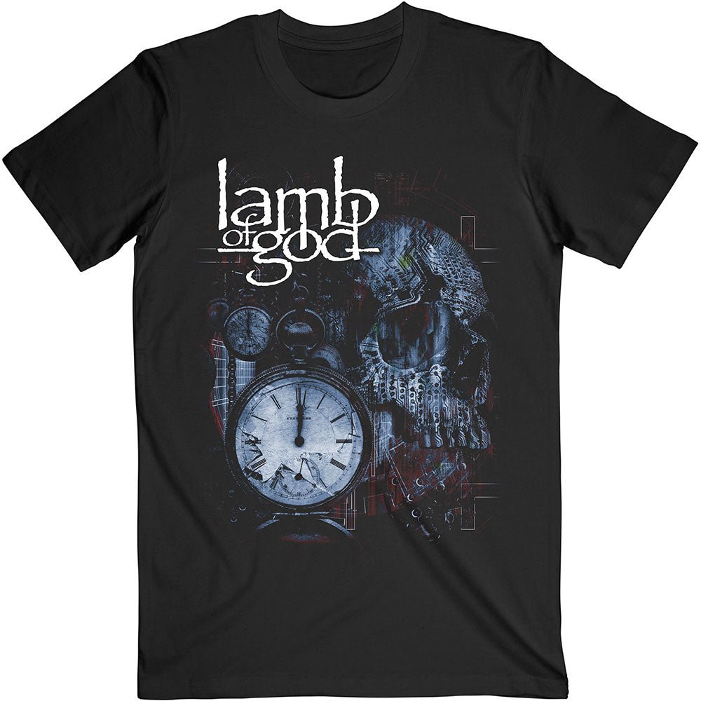 LAMB OF GOD UNISEX TEE: CIRCUITRY SKULL RECOLOR by Rock Off Trade