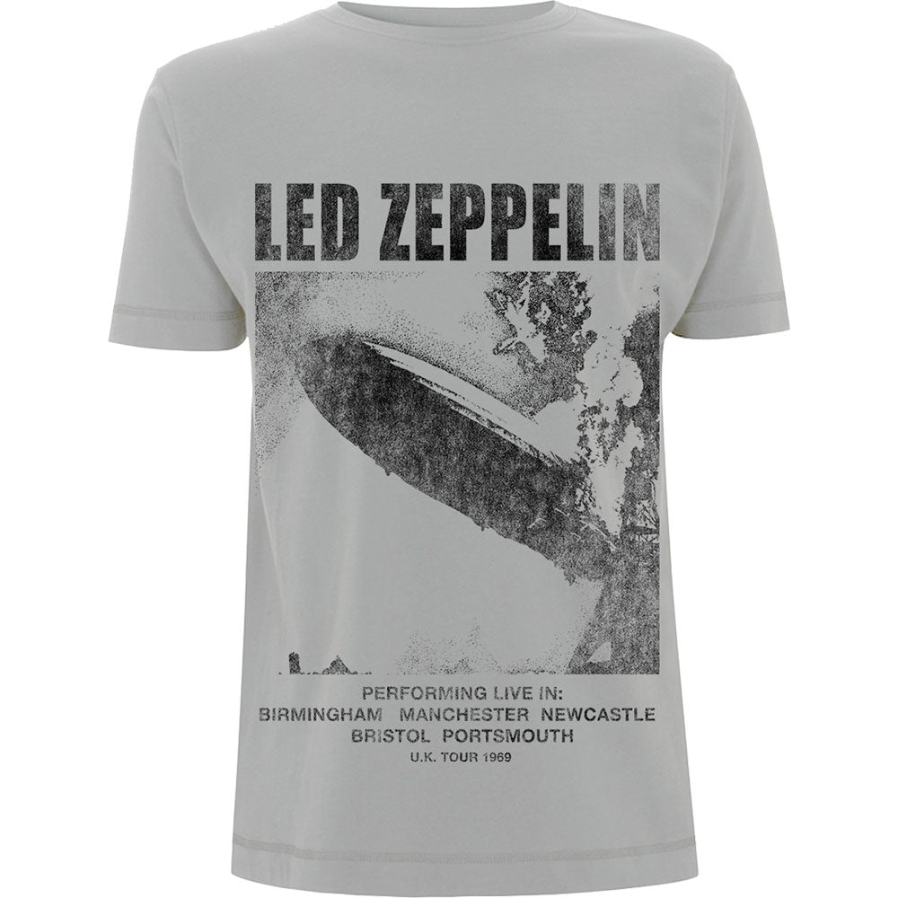 LED ZEPPELIN UNISEX TEE: UK TOUR '69 LZ1. by Rock Off Trade