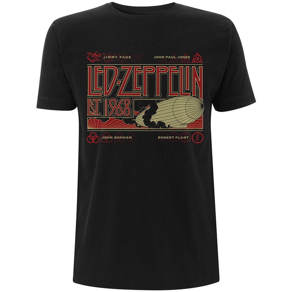LED ZEPPELIN UNISEX TEE: ZEPPELIN & SMOKE by Rock Off Trade