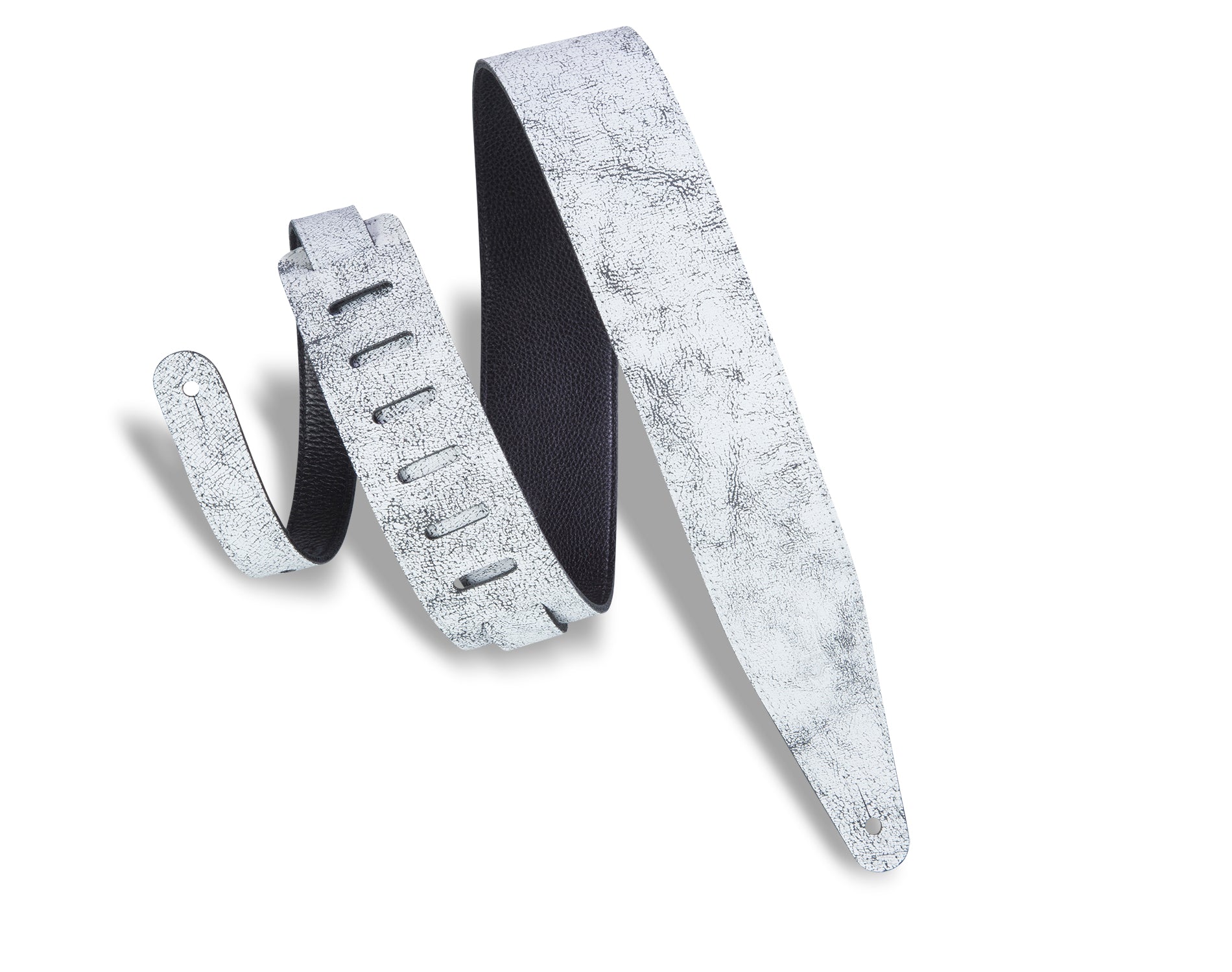 LEVY'S REBEL SERIES Distressed Guitar Strap – MG317BOG - WHT by Levy's Leathers