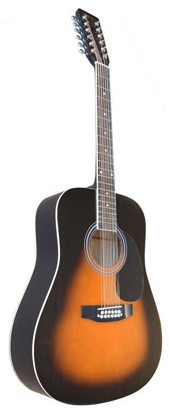 Madera 12 String Acoustic, Gloss Vintage Burst by Kana Music