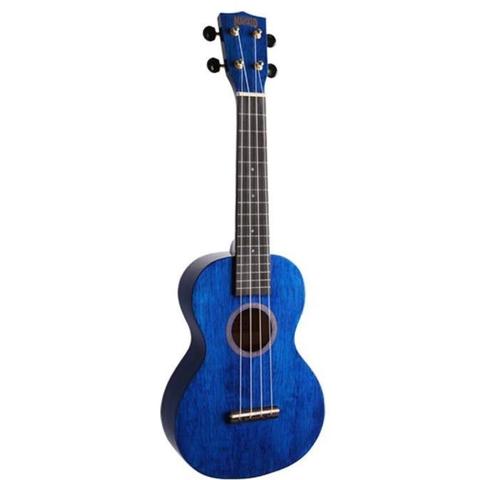 Mahalo Ukuleles Hano Concert Ukulele Translucent Blue by Coast Music