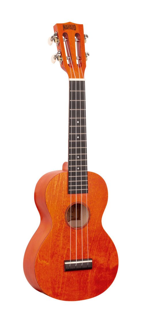 Mahalo Ukuleles Island Series Concert Ukulele, Orange Sunset by Coast Music