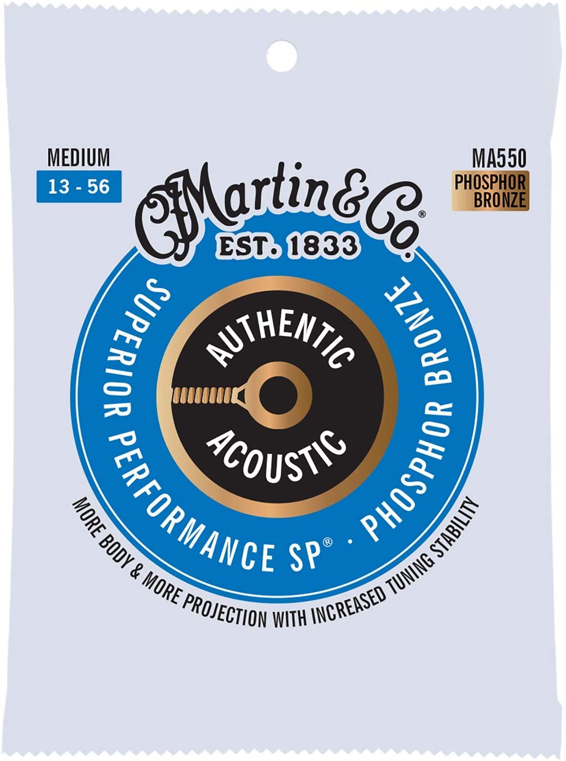 Martin Authentic Acoustic SP Guitar Strings Phosphor Bronze by Martin Guitar Co.