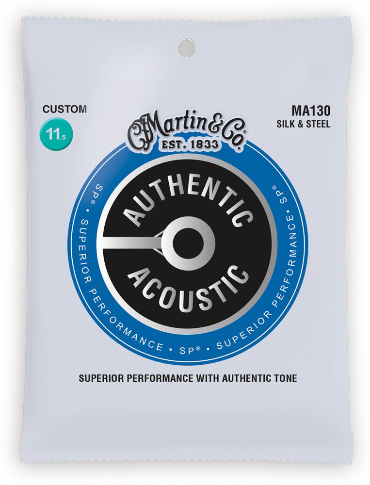 Martin & Co. Authentic Acoustic SP Guitar Strings Silk & Steel by Martin Guitar Co.