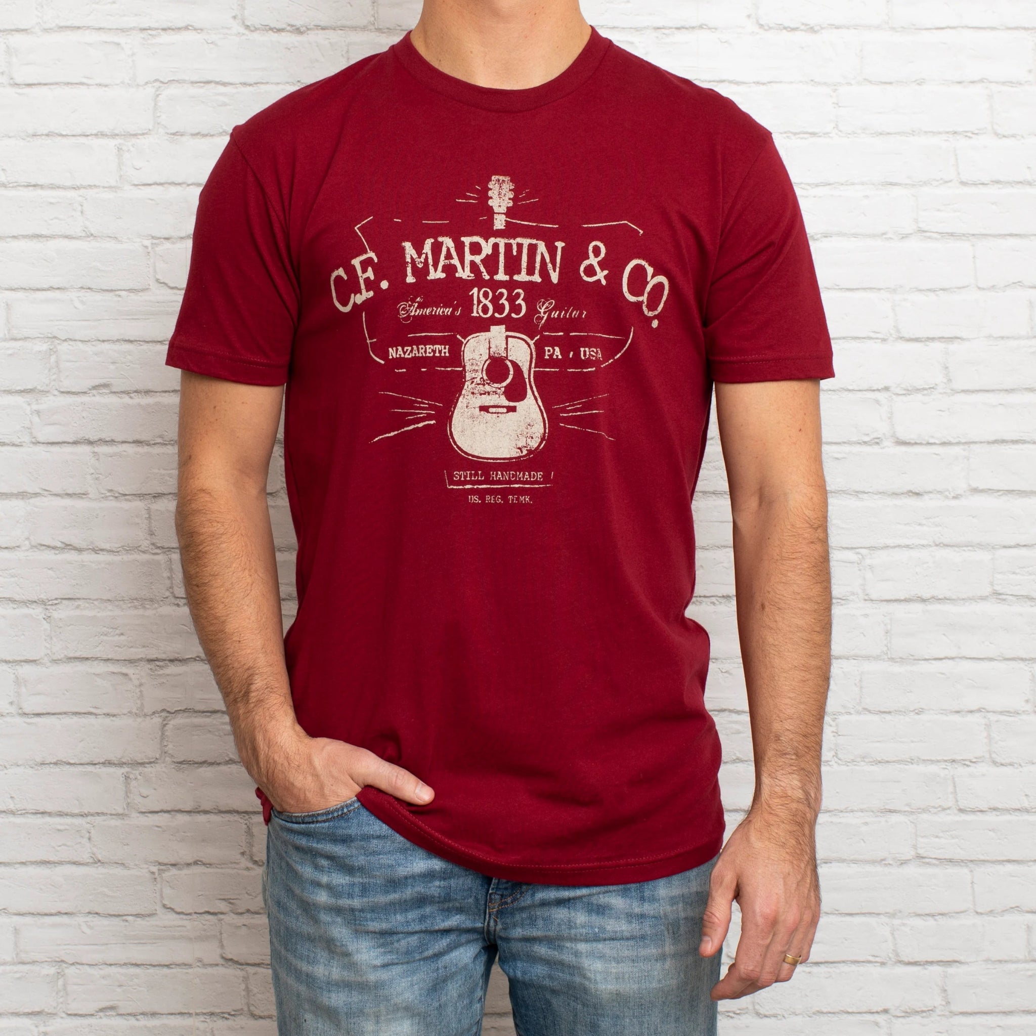 Martin & Co. D - 28 Red T-Shirt by Martin Guitar Co.