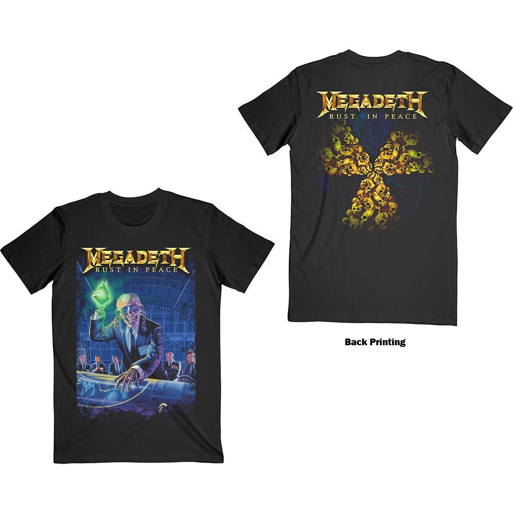 MEGADETH UNISEX TEE: RUST IN PEACE 30TH ANNIVERSARY (BACK PRINT) by Rock Off Trade