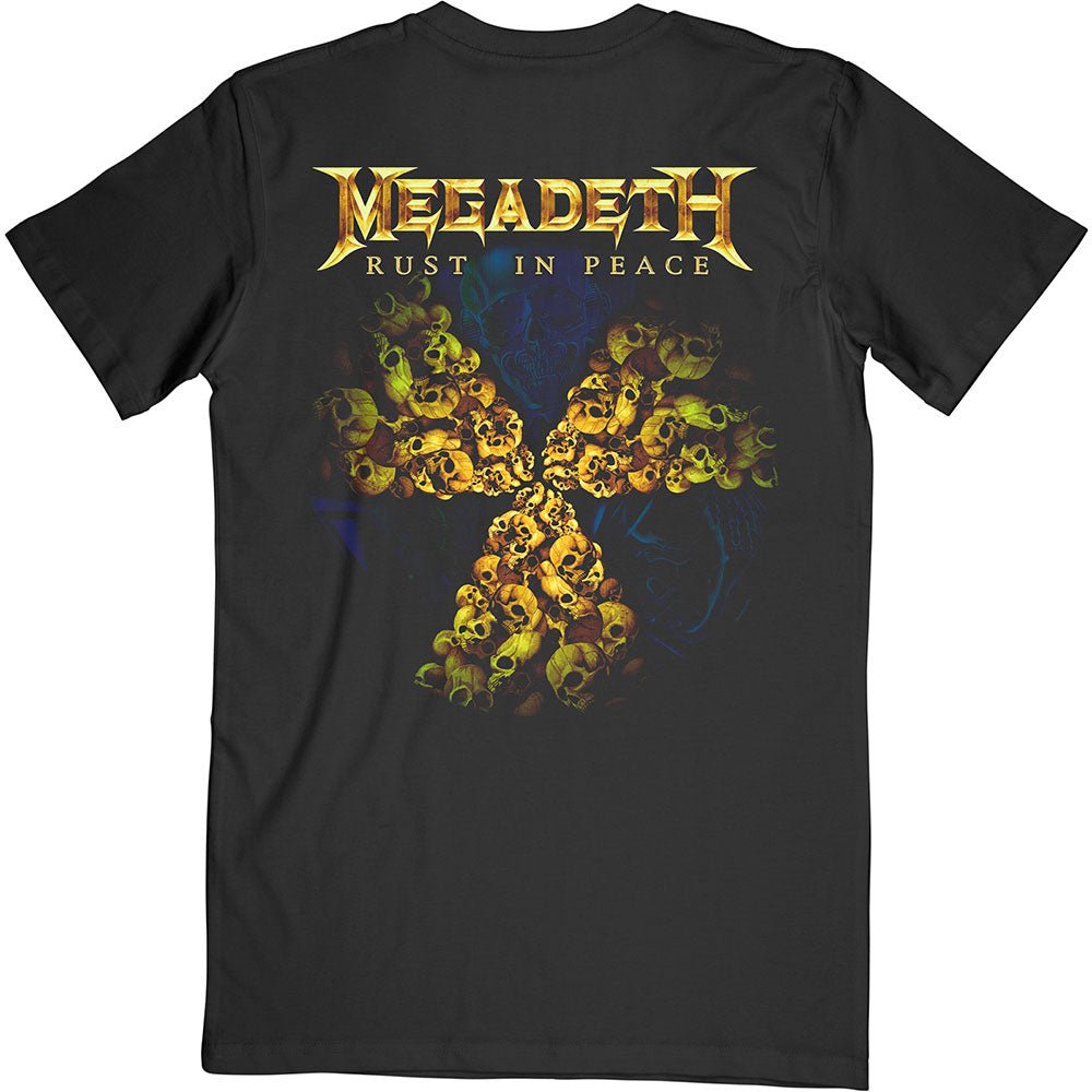 MEGADETH UNISEX TEE: RUST IN PEACE 30TH ANNIVERSARY (BACK PRINT) by Rock Off Trade