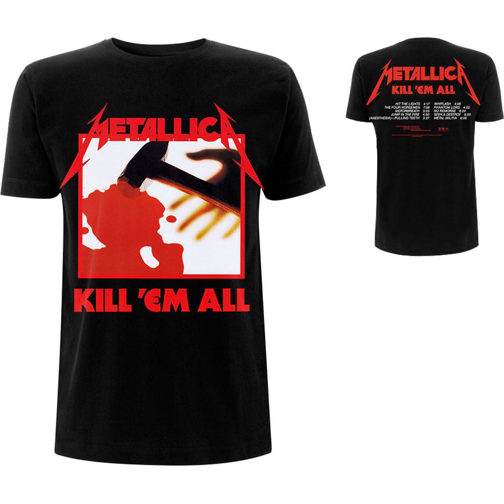 METALLICA UNISEX TEE: KILL 'EM ALL TRACKS (BACK PRINT) by Rock Off Trade