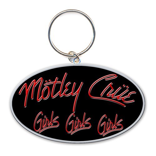 MOTLEY CRUE KEYCHAIN: GIRLS, GIRLS, GIRLS (ENAMEL IN - FILL) by Rock Off Trade