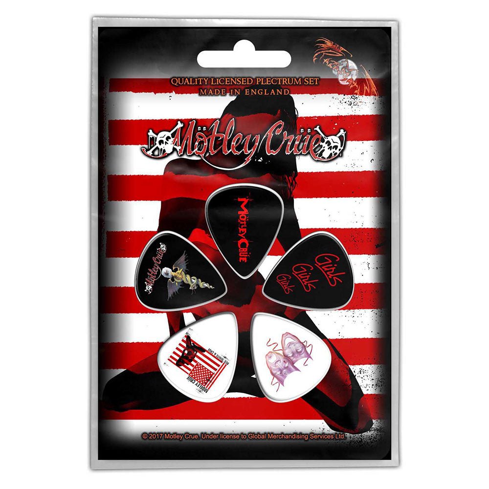MOTLEY CRUE PLECTRUM PACK: RED, WHITE & CRUE by Rock Off Trade