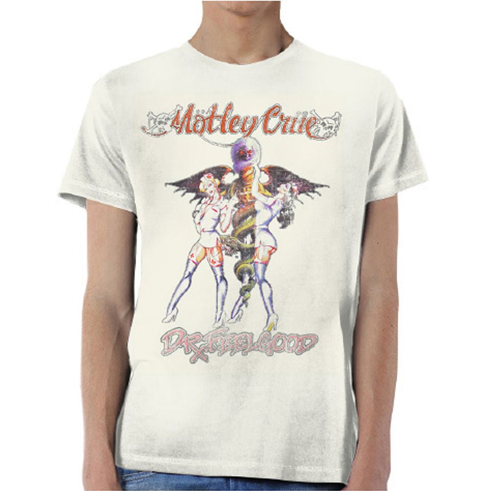MOTLEY CRUE UNISEX TEE: DR FEELGOOD VINTAGE by Rock Off Trade