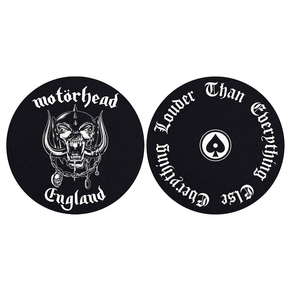 MOTORHEAD TURNTABLE SLIPMAT SET: ENGLAND / LOUDER (RETAIL PACK) by Rock Off Trade