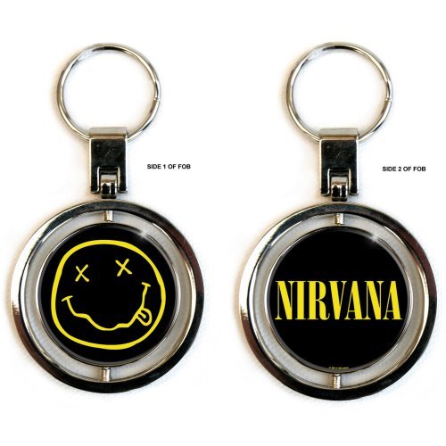 NIRVANA KEYCHAIN: SMILEY LOGO (SPINNER) by Rock Off Trade