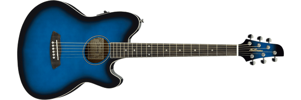 Ibanez TCY10ETBS Talman Acoustic Guitar, Transparent Blue Sunburst High Gloss