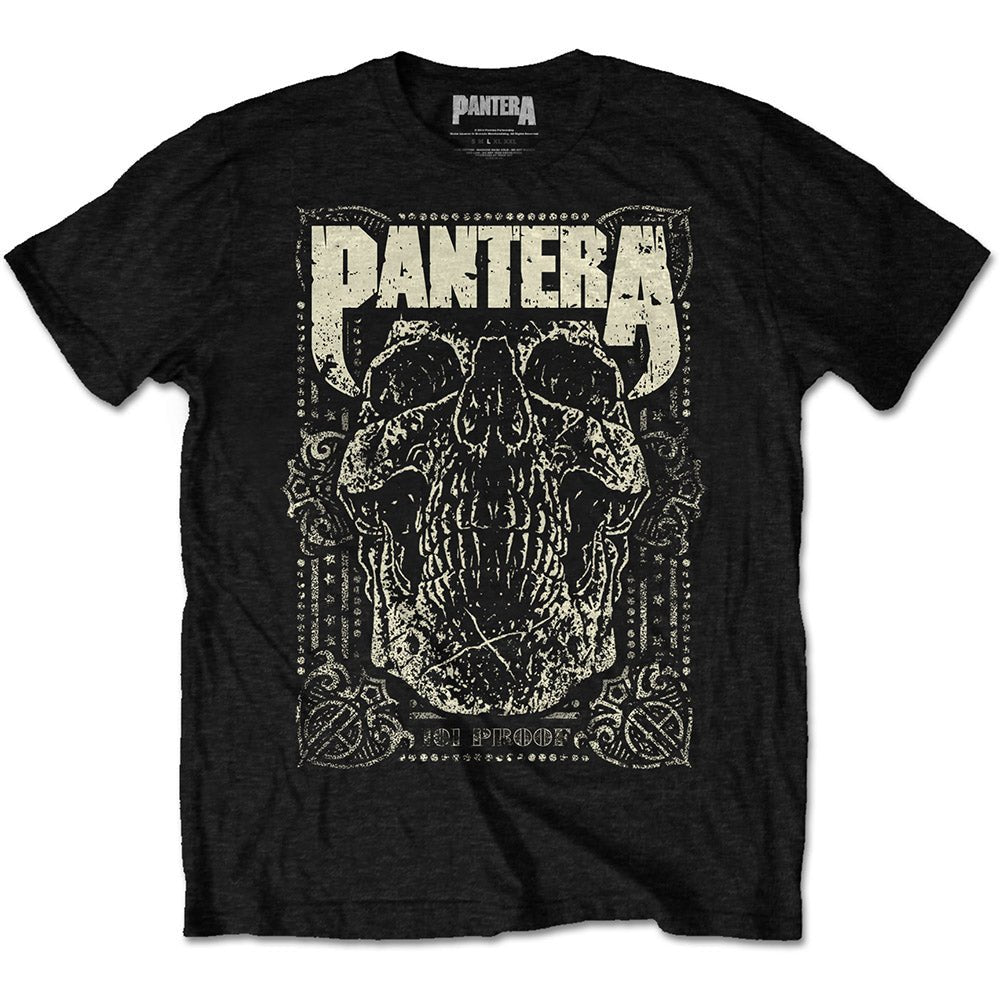 PANTERA UNISEX TEE: 101 PROOF SKULL by Rock Off Trade