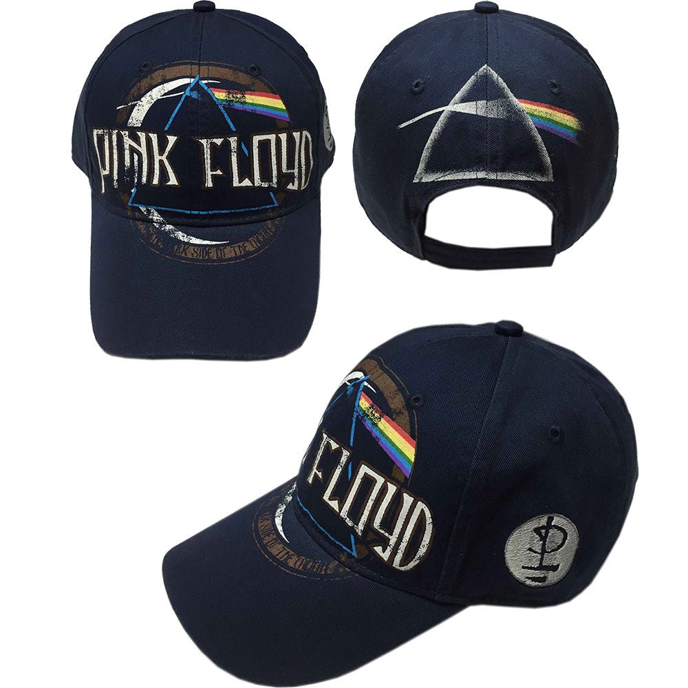 PINK FLOYD UNISEX BASEBALL CAP: DARK SIDE OF THE MOON ALBUM DISTRESSED by Rock Off Trade