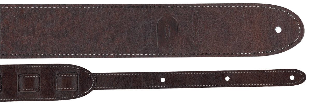 Profile 2” Black Basic Leather Guitar Strap by Coast Music