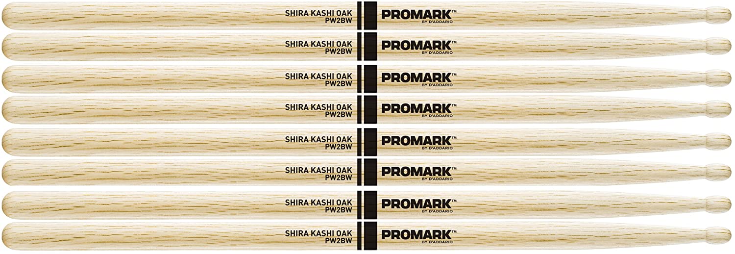 ProMark Classic Attack Drumsticks Shira Kashi Oak, 2B, Wood Tip, 4 Pack by D'Addario Canada