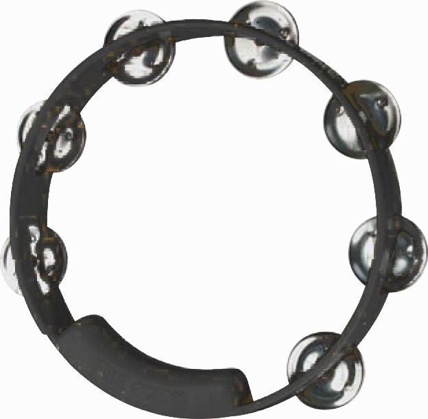 Rhythm Tech Black with Nickel Jingles True Colors Tambourines by Coast Music