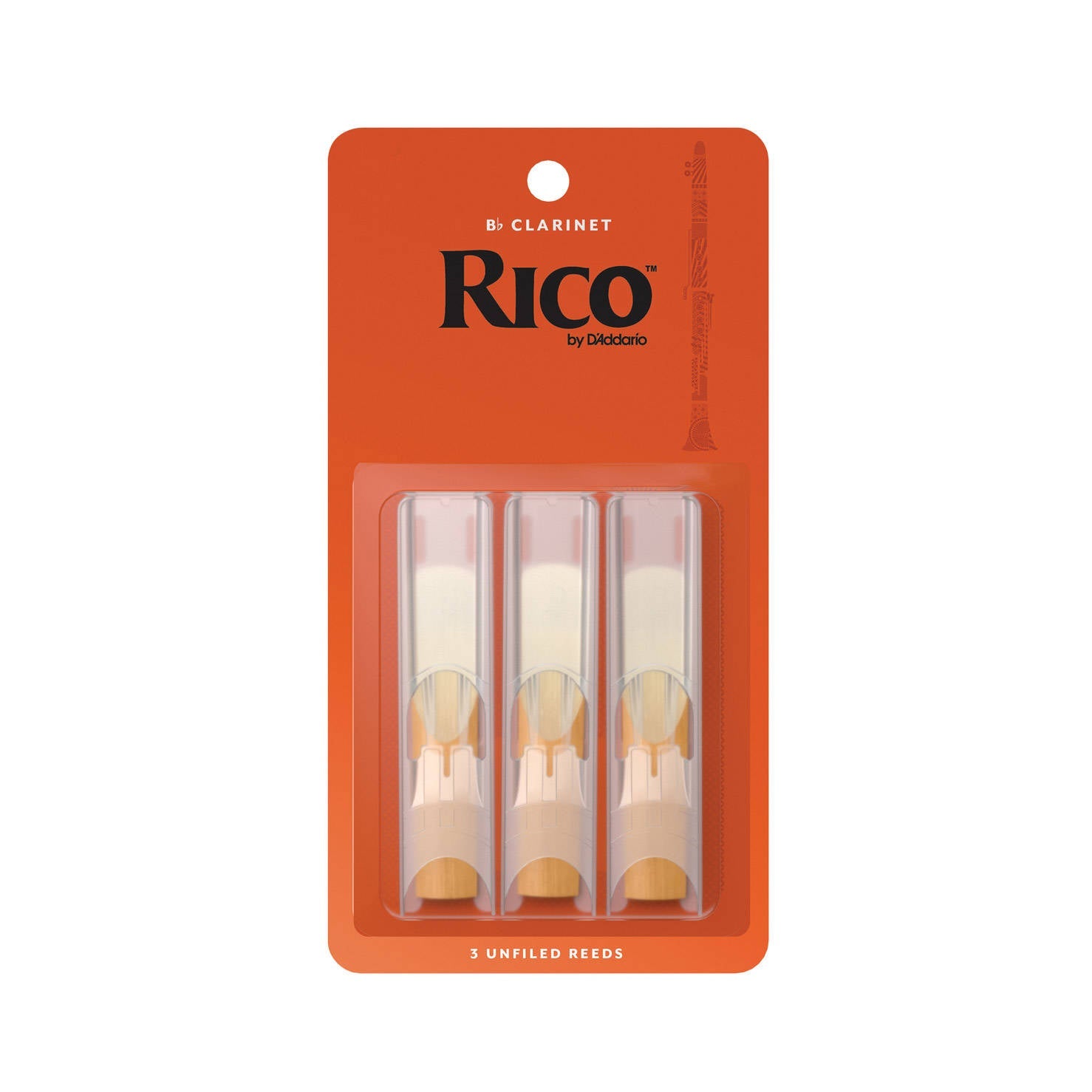 RICO Bb Clarinet Reeds, 3 Pack by D'Addario Canada