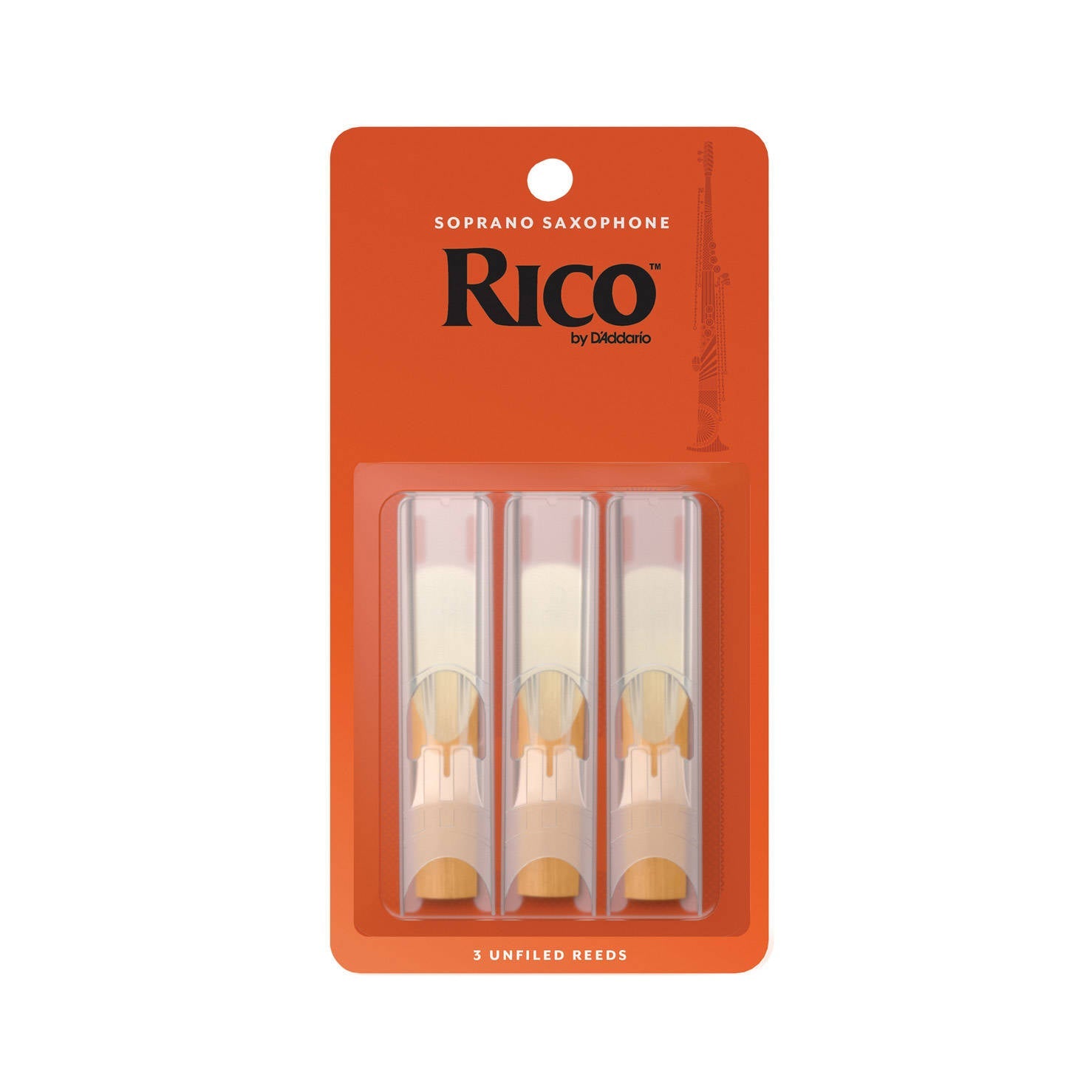 RICO Soprano Saxophone Reeds, 3 Pack by D'Addario Canada