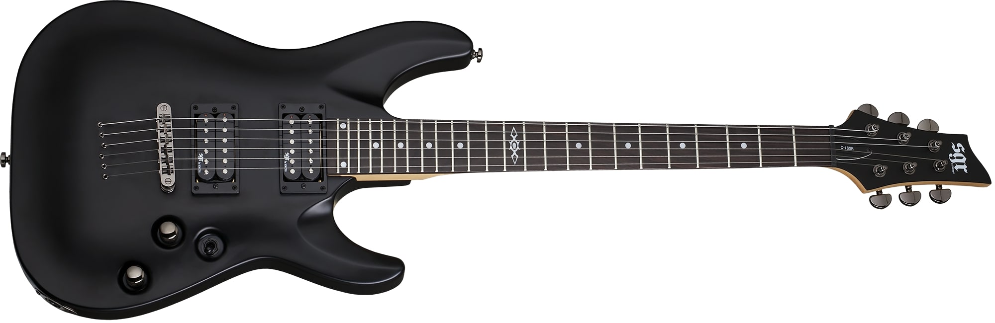 Schecter C - 1 SGR 6 String Electric Guitar - Midnight Satin Black by Erikson Music