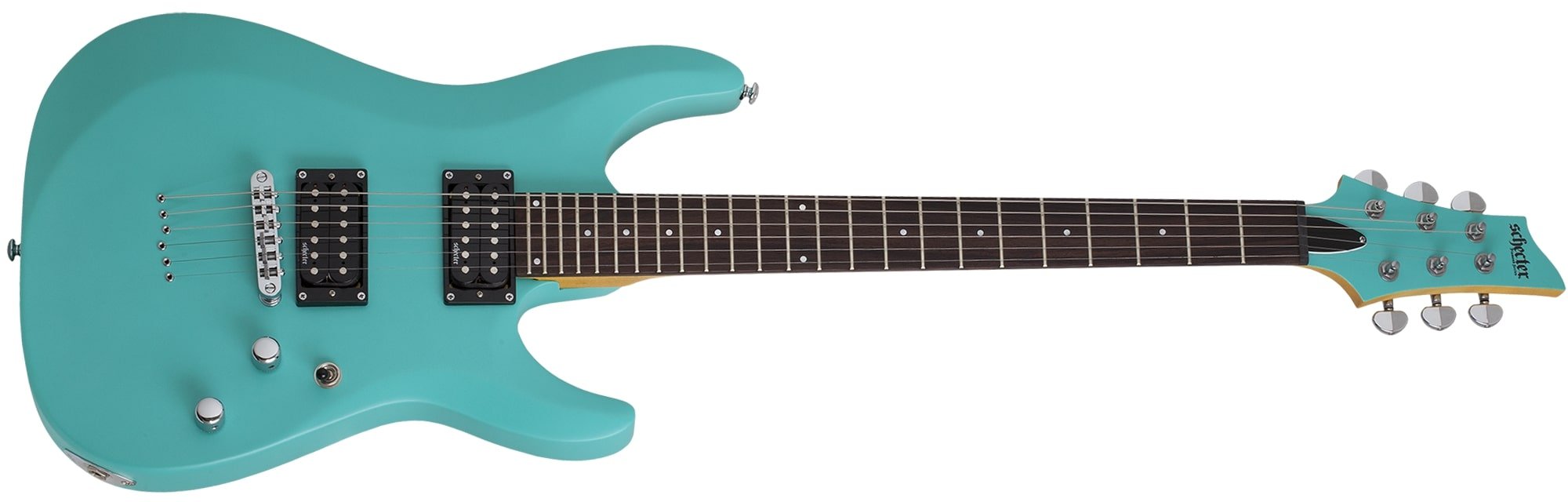 Schecter C - 6 Deluxe 6 - String Electric Guitar, Satin Aqua by Erikson Music