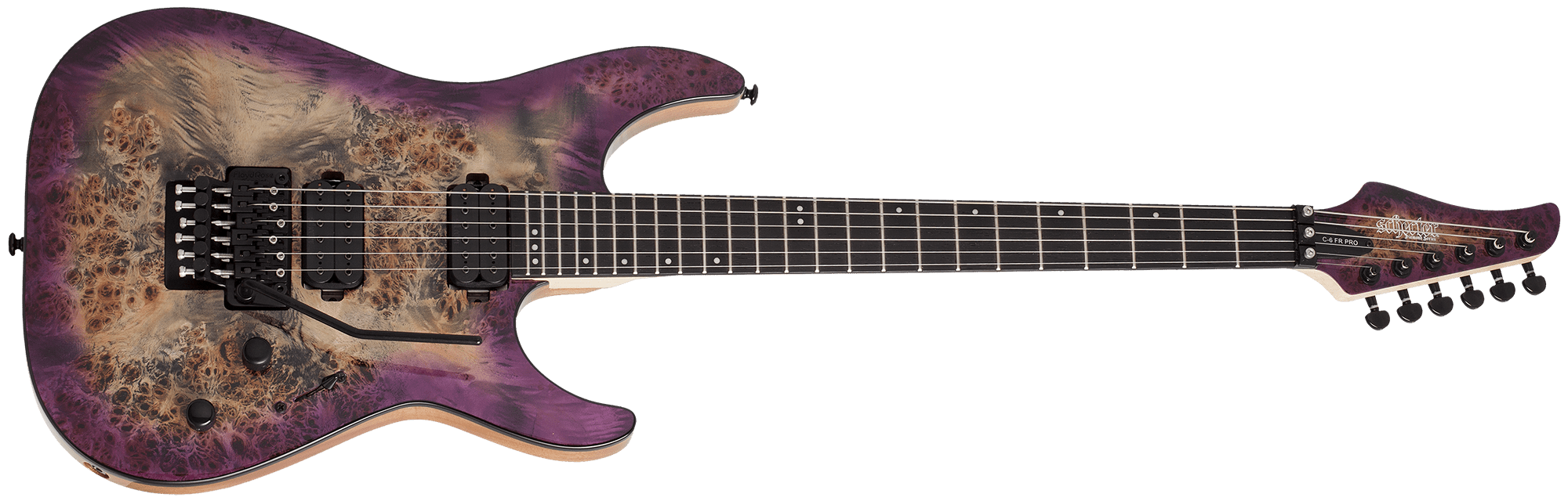 Schecter C - 6 Fr Pro Electric Guitar Burl Top, Coil Split Tap, Aurora Burst by Erikson Music
