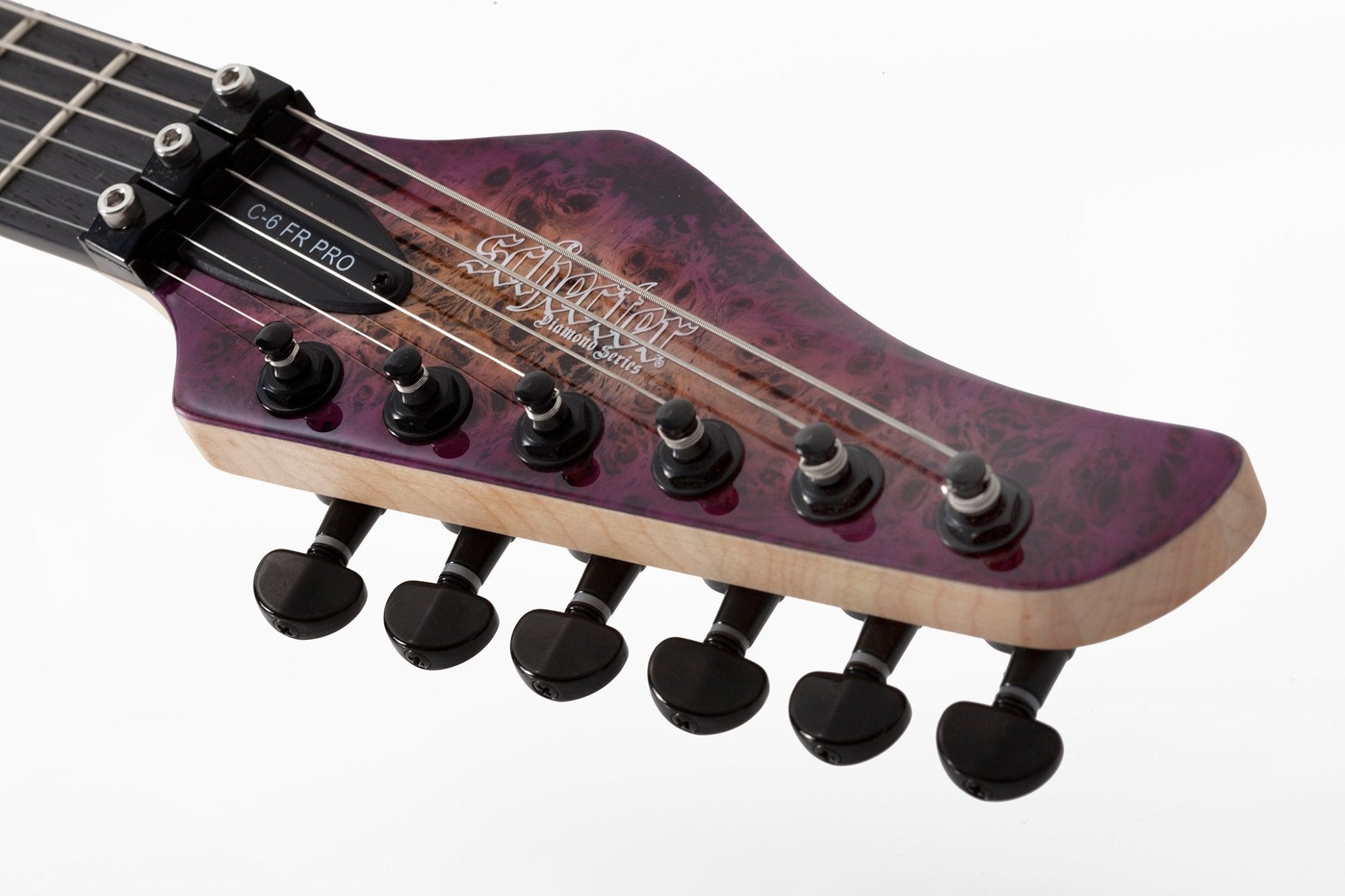 Schecter C - 6 Fr Pro Electric Guitar Burl Top, Coil Split Tap, Aurora Burst by Erikson Music