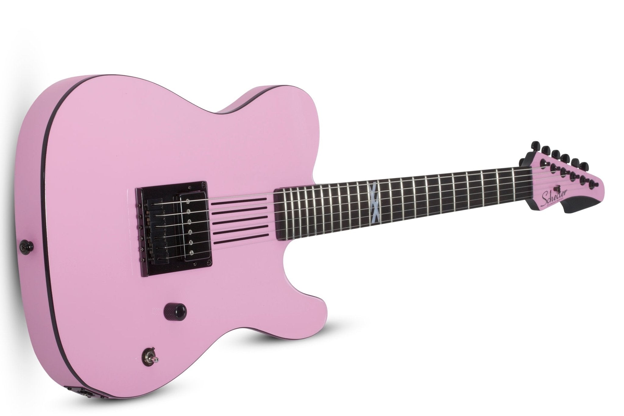 Schecter Machine Gun Kelly Signature PT Electric Guitar, Tickets To My Downfall Pink by Erikson Music